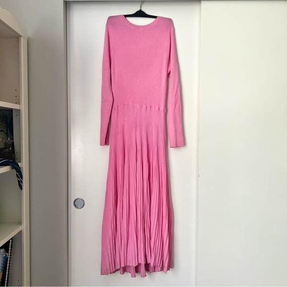 Anthropologie Long Sleeve Ribbed Sweater Midi Dress - Bubblegum Pink – Size XL - Picture 5 of 13